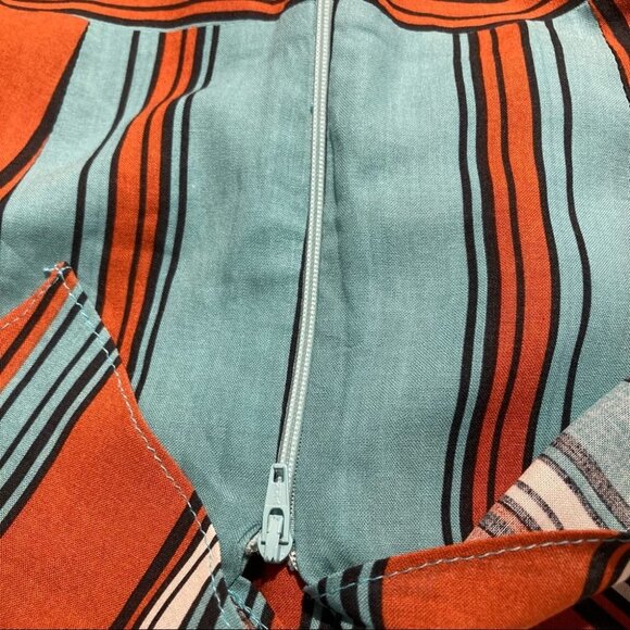 ELIZABETH LIMA Sz L Jumpsuit With Ruffles Wide Leg Pant Belt Bat Sleeve NWT - Picture 14 of 17